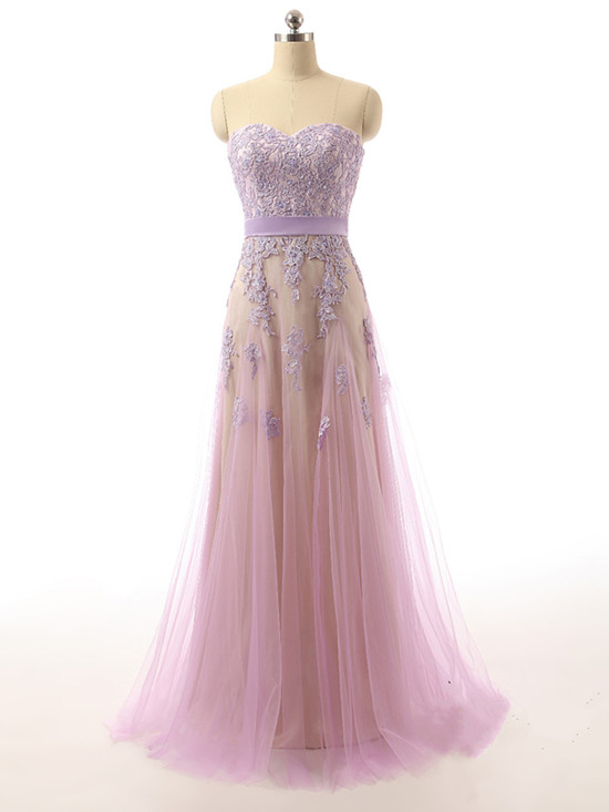 Prom Dress Sweetheart Neckline with Lace Back