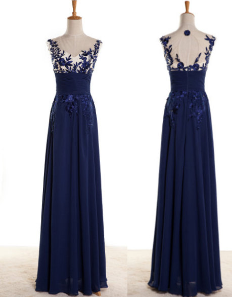 navy beaded evening gown