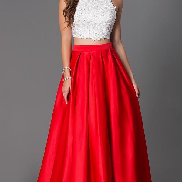red formal two piece